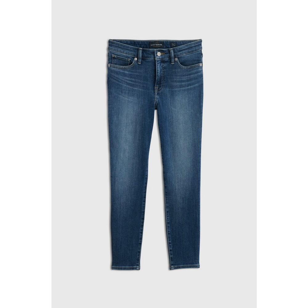 Lucky Brand Ava Mid Rise Crop Medium Wash Jeans